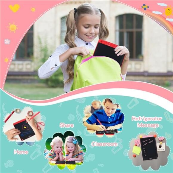 4 Pcs LCD Writing Tablet for Kids 8.5 Inch Doodle Board Drawing Tablet Toys - Picture 5 of 7